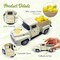 Lemon Decor Vintage Truck Decor with Mini Faux Lemons and Wooden Crate Summer Tabletop Decor Lemon Decorations for Home Desk Shelf Farmhouse Kitchen Centerpieces for Tables- Cream